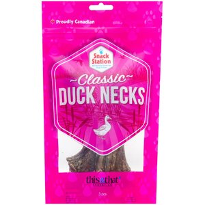 this and that Canine Company Snack Station Duck Necks Dehydrated Cat & Dog Treat, 3 count