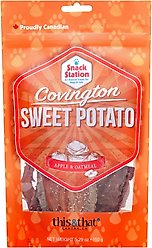 this and that Canine Company Snack Station Premium Covington Sweet Potato Apple & Oatmeal Dehydrated Dog Treats, 5.2-oz bag