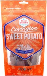 this and that Canine Company Snack Station Premium Covington Sweet Potato Blueberry & Parsley Dehydrated Dog Treats, 5.2-oz bag