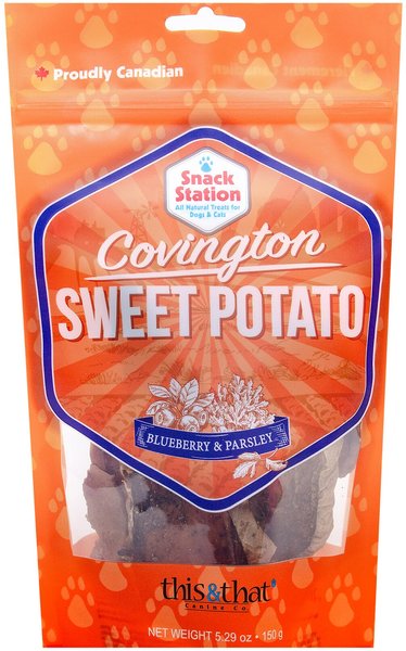 this and that Canine Company Snack Station Premium Covington Sweet Potato Blueberry & Parsley Dehydrated Dog Treats