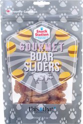 this and that Canine Company Snack Station Wild Boar Sliders Dehydrated Cat & Dog Treats, 5-oz bag