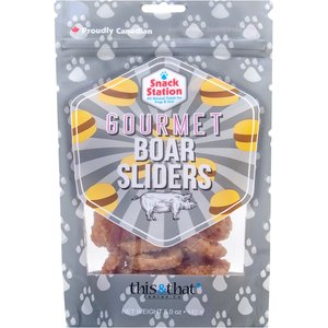this and that Canine Company Snack Station Wild Boar Sliders Dehydrated Cat & Dog Treats, 5-oz bag