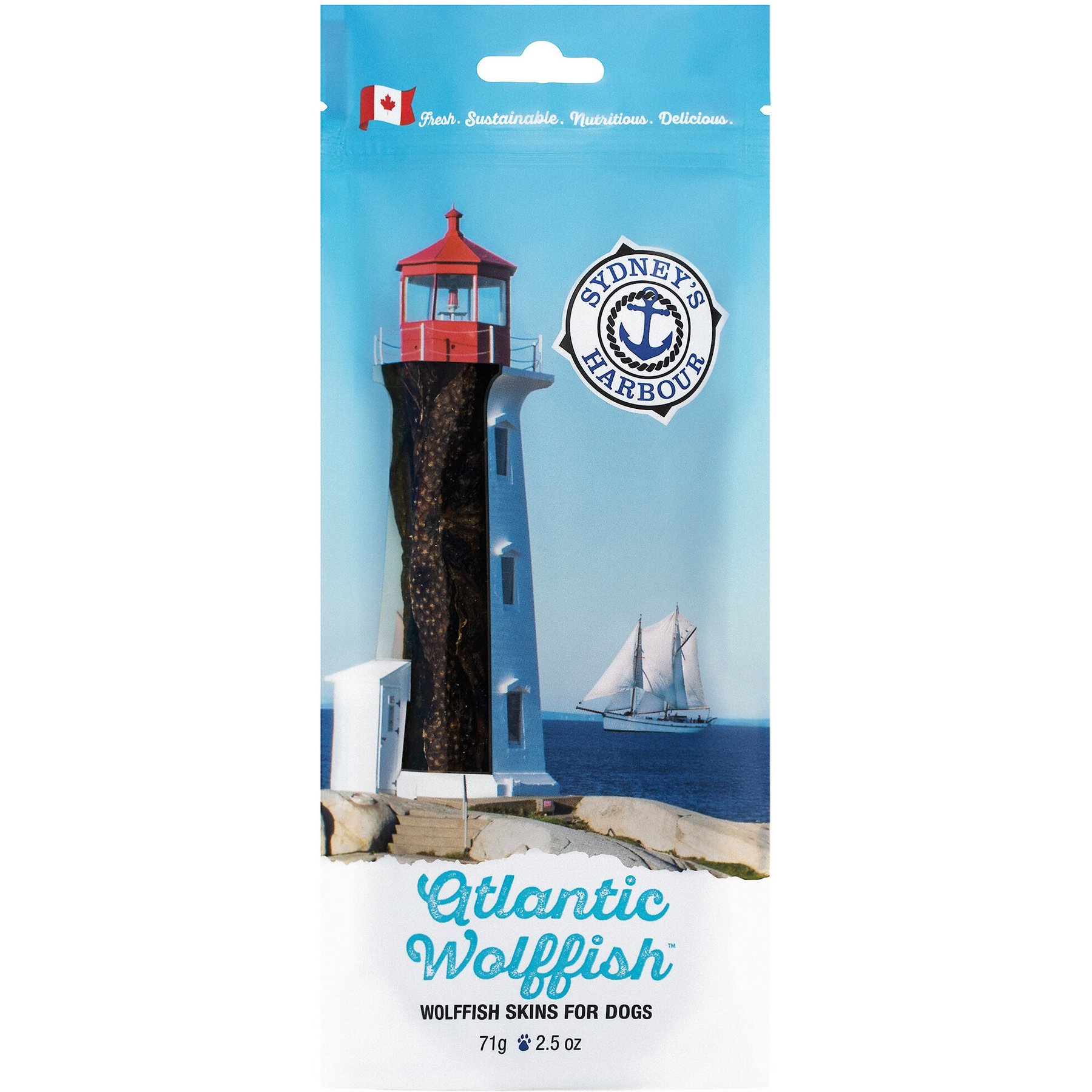 this and that Canine Company Sydney's Harbour Atlantic Wolffish Dehydrated Cat & Dog Treat, 2.5-oz bag