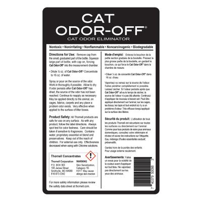 Show full view: Thornell Cat Odor-Off Concentrate, 16-fl oz bottle slide 3 of 4