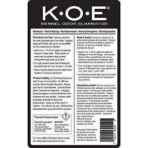 Thornell K.O.E. Kennel Odor Eliminator Concentrate, 16-fl oz bottle