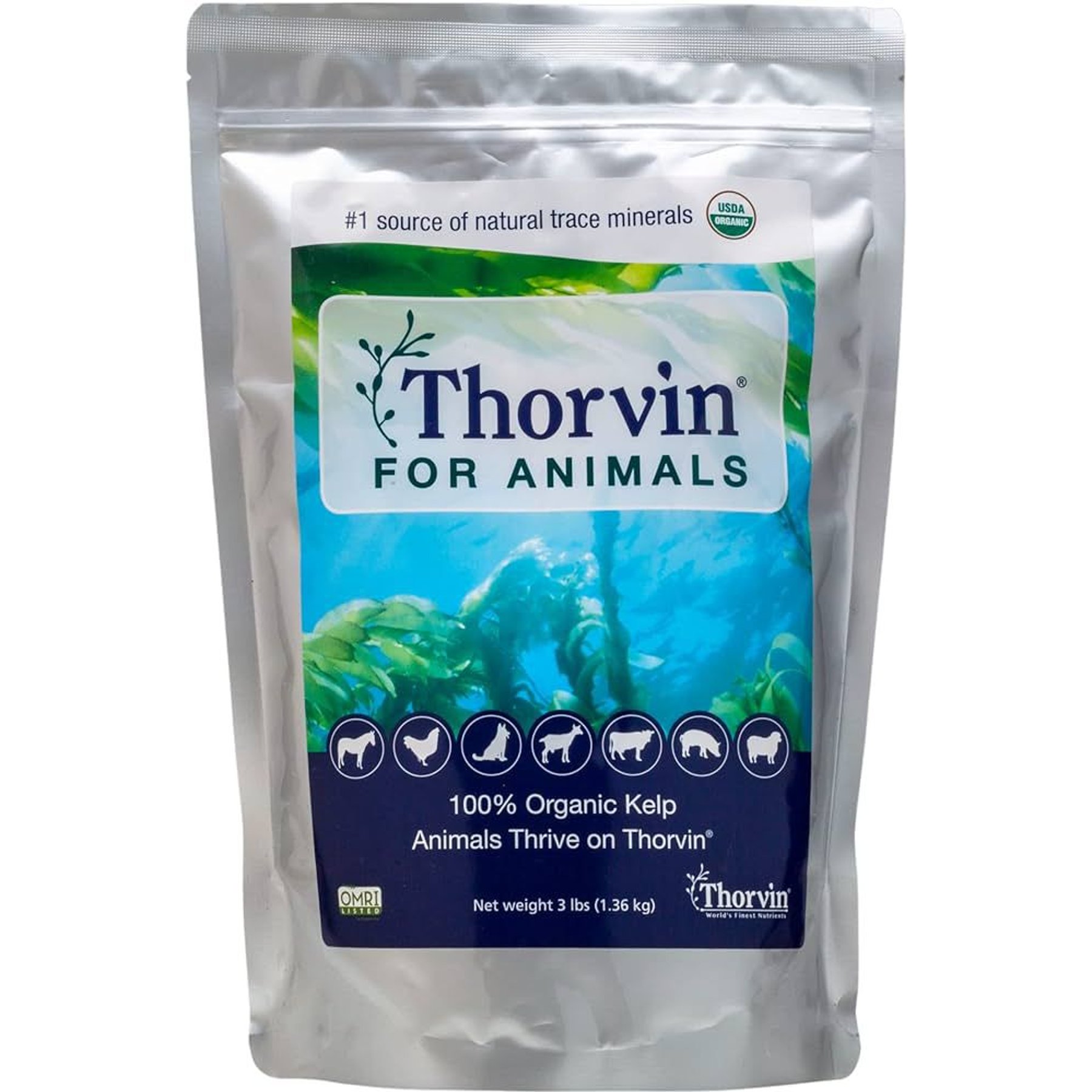 Thorvin Kelp Farm Animal Feed, 3-lb bag