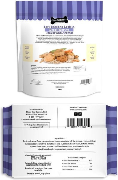 Three Dog Bakery Assortmutt & Double Rewards Variety Pack Soft Dog Treats, 58-oz pack