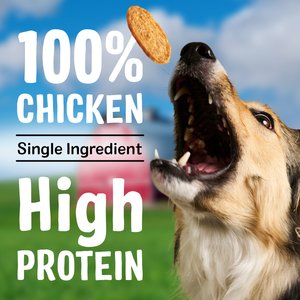 Three Dog Bakery Bark'N Crunch! Chicken Chips Dehydrated Dog Treats, 8-oz bag