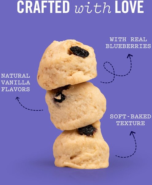 Show full view: Three Dog Bakery Blueberry Pancake Soft Baked Dog Treats, 25-oz bag slide 4 of 8