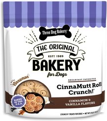 Three Dog Bakery Cinnamutt Roll Crunch Dog Treats, 25-oz bag