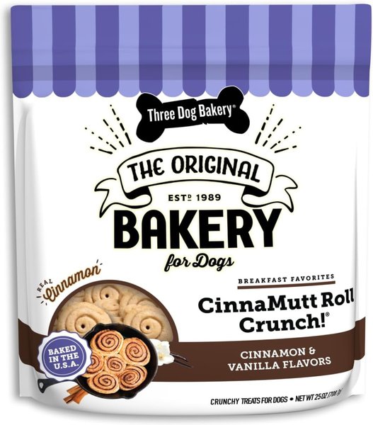 Show full view: Three Dog Bakery Cinnamutt Roll Crunch Dog Treats, 25-oz bag slide 1 of 11