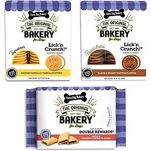 THREE DOG BAKERY Classic Cookies Variety Pack Dog Treats, 36-oz