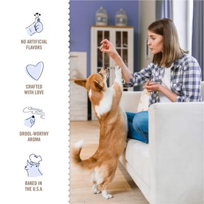 Show full view: Three Dog Bakery Itty Bitty Bones with Peanut Butter Crunchy Dog Treats, 13-oz box slide 5 of 8