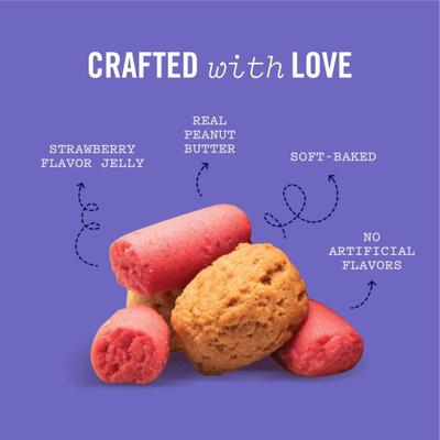 Show full view: Three Dog Bakery PB&J Bites Crunchy Dog Treats, 13-oz bag slide 4 of 8