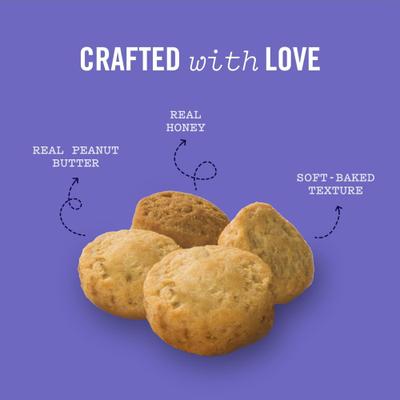 Show full view: Three Dog Bakery Peanut Butter Honey Bites Soft & Chewy Dog Treats, 20-oz bag slide 4 of 7