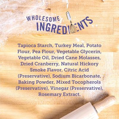 Show full view: Three Dog Bakery Savory Woofers Grain-Free Turkey & Cranberry Dog Treats, 25-oz bag slide 6 of 8