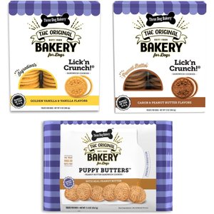 Three Dog Bakery Variety Pack Sandwich Cookie Dog Treats, 37.8-oz pack
