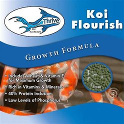 Thrive Koi Flourish Growth Formula Koi Fish Food, 1-gal jar