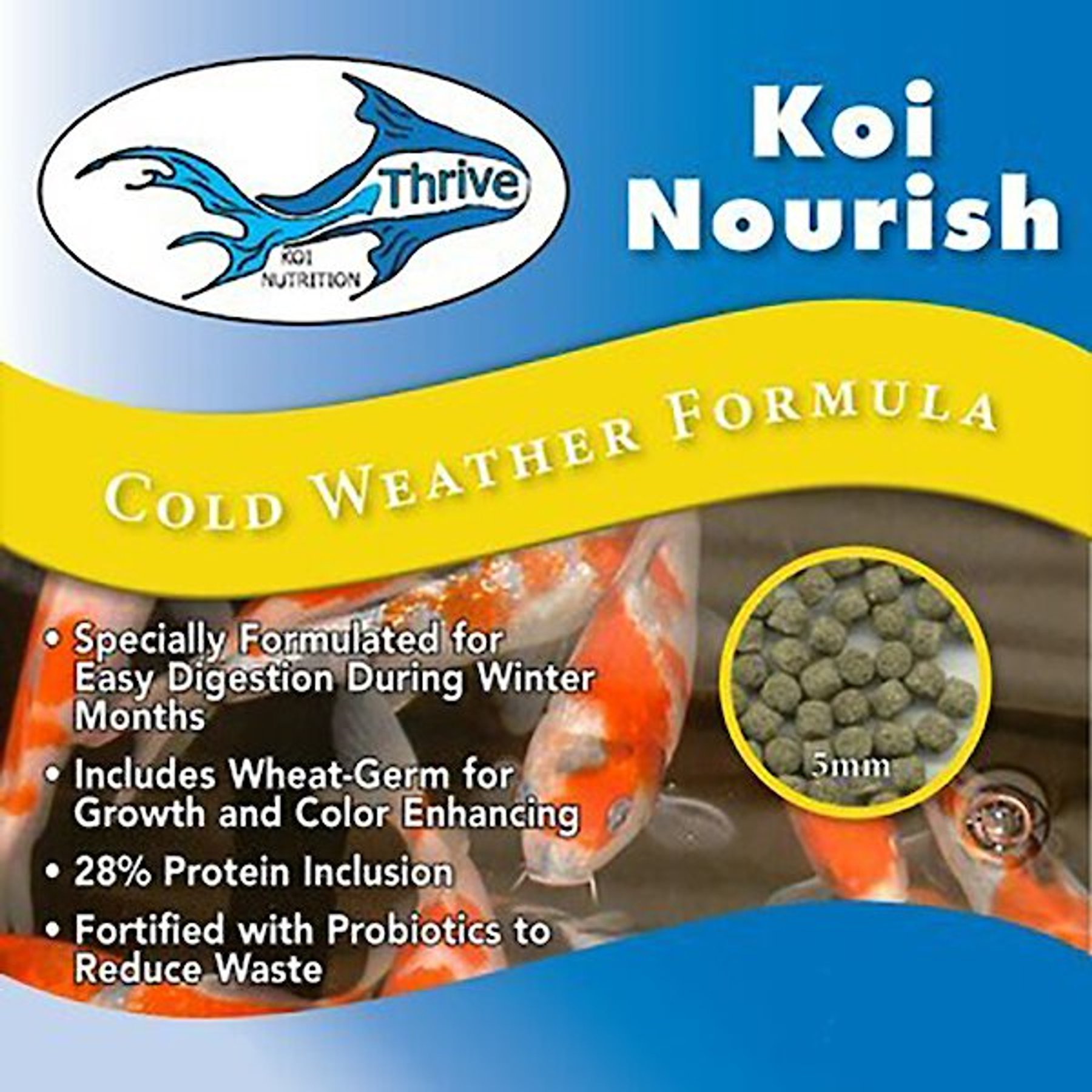 Thrive Koi Food Nourish Cold Weather Formula Koi Fish Food, 20-lb bag