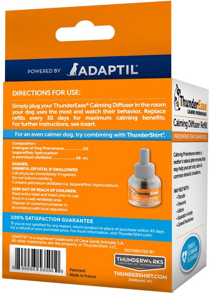 Show full view: ThunderEase Powered by ADAPTIL Calming Pheromone Diffuser Refill for Dogs, 60 day, 2 count slide 2 of 10
