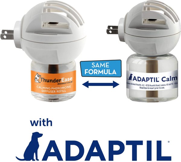 Show full view: ThunderEase Powered by ADAPTIL Calming Pheromone Diffuser Refill for Dogs, 180 day, 6 count slide 4 of 10