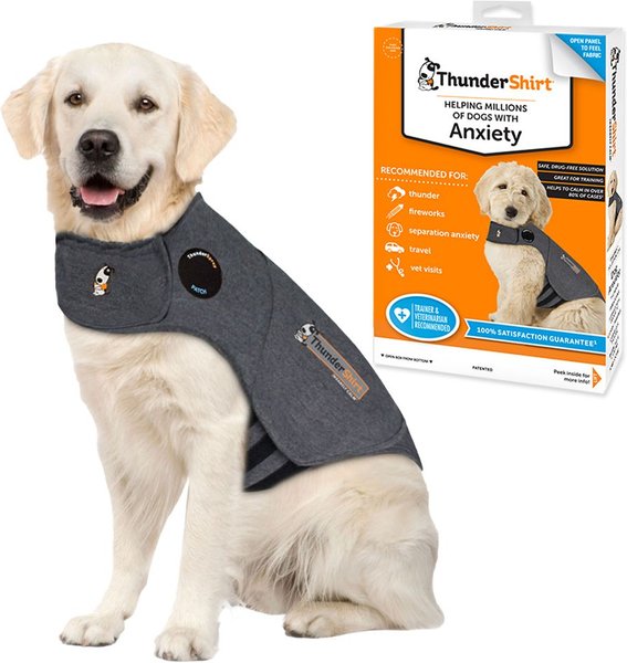 ThunderShirt Classic Anxiety & Calming Vest for Dogs, Heather Grey