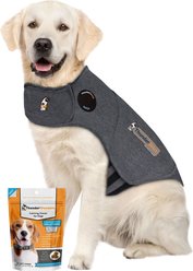 ThunderShirt Classic Anxiety & Calming Vest, Heather Grey, X-Large + ThunderWunders Melatonin Dog Chews