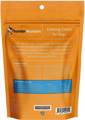 Show full view: ThunderShirt Classic Anxiety & Calming Vest, Heather Grey, X-Large + ThunderWunders Melatonin Dog Chews slide 7 of 10