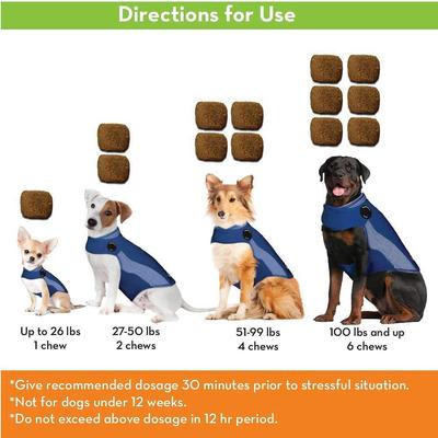 Show full view: ThunderShirt Classic Anxiety & Calming Vest, Heather Grey, XX-Large + ThunderWunders Hemp Dog Chews slide 9 of 10