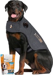 ThunderShirt Classic Anxiety & Calming Vest, Heather Grey, XX-Large + ThunderWunders Melatonin Dog Chews