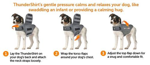 Show full view: ThunderShirt Classic Anxiety & Calming Vest, Heather Grey, XX-Large + ThunderWunders Melatonin Dog Chews slide 4 of 10