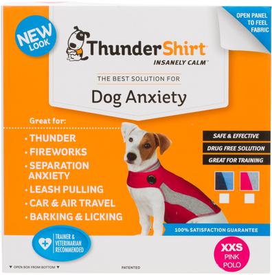 Show full view: ThunderShirt Polo Anxiety Vest for Dogs, Pink, XX-Small slide 3 of 7