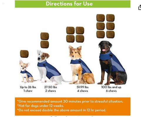 Show full view: ThunderWunders Hemp Calming Dog Chews, 180 Count slide 7 of 12