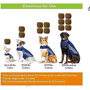 ThunderWunders Hemp Calming Dog Chews, 60 Count