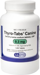 Thyro-Tabs (Levothyroxine Sodium) Tablets for Dogs, 0.3-mg, 60 tablets