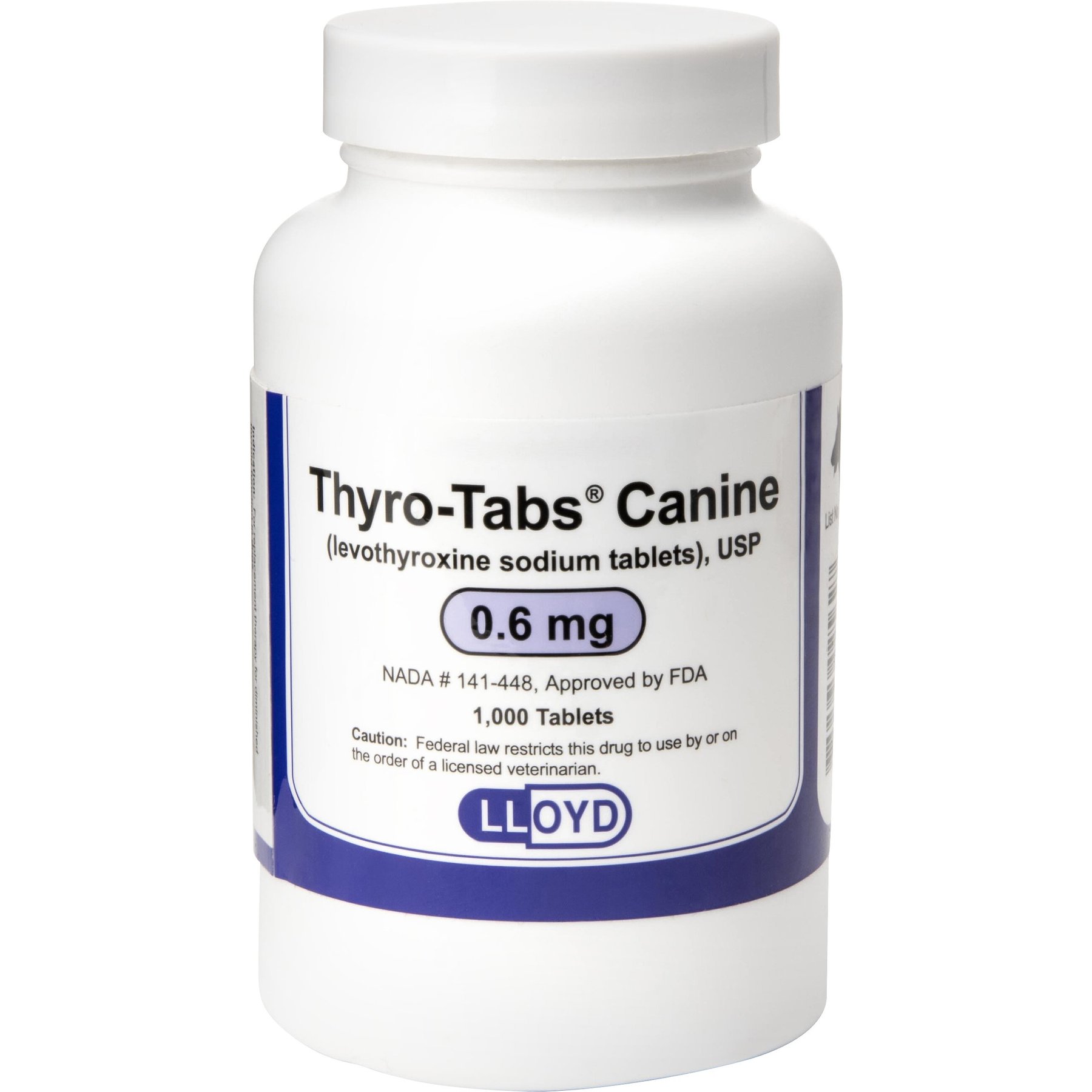 Thyro-Tabs (Levothyroxine Sodium) Tablets for Dogs, 0.6-mg, 30 tablets