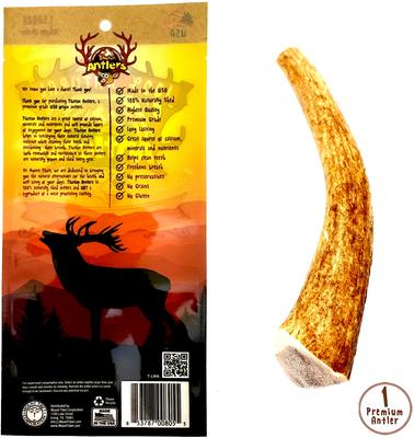 Show full view: Tibetan Dog Chew Whole Antler Grain-Free Dog Treat, 1 count, Large slide 3 of 7
