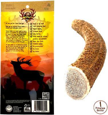 Show full view: Tibetan Dog Chew Whole Antler Grain-Free Dog Treat, 1 count, X-Large slide 3 of 7