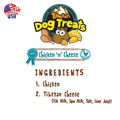 Show full view: Tibetan Dog Treats Chicken 'n' Cheese Grain-Free Dehydrated Dog Treats, 3.5-oz pouch slide 6 of 8