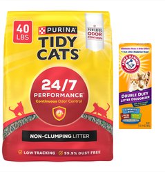 Tidy Cats 24/7 Performance Scented Cat Litter + Arm & Hammer Litter Baking Soda Cat Litter Deodorizer
