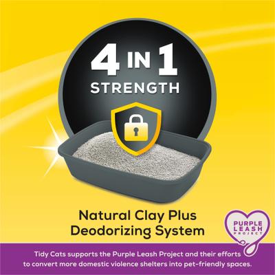 Show full view: Tidy Cats 4-in-1 Scented Clumping Clay Cat Litter, 35-lb pail slide 4 of 13