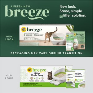 Tidy Cats Breeze Cat Litter Box System, Unscented Cat Litter Pads, White