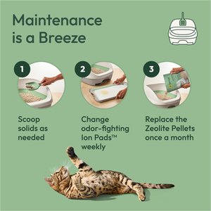 Tidy Cats Breeze Cat Litter Box System, Unscented Cat Litter Pads, White