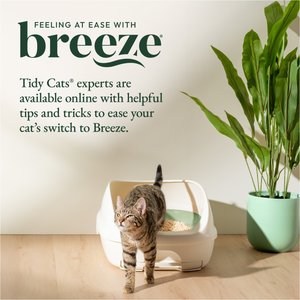 Tidy Cats Breeze Cat Litter Box System, Unscented Cat Litter Pads, White