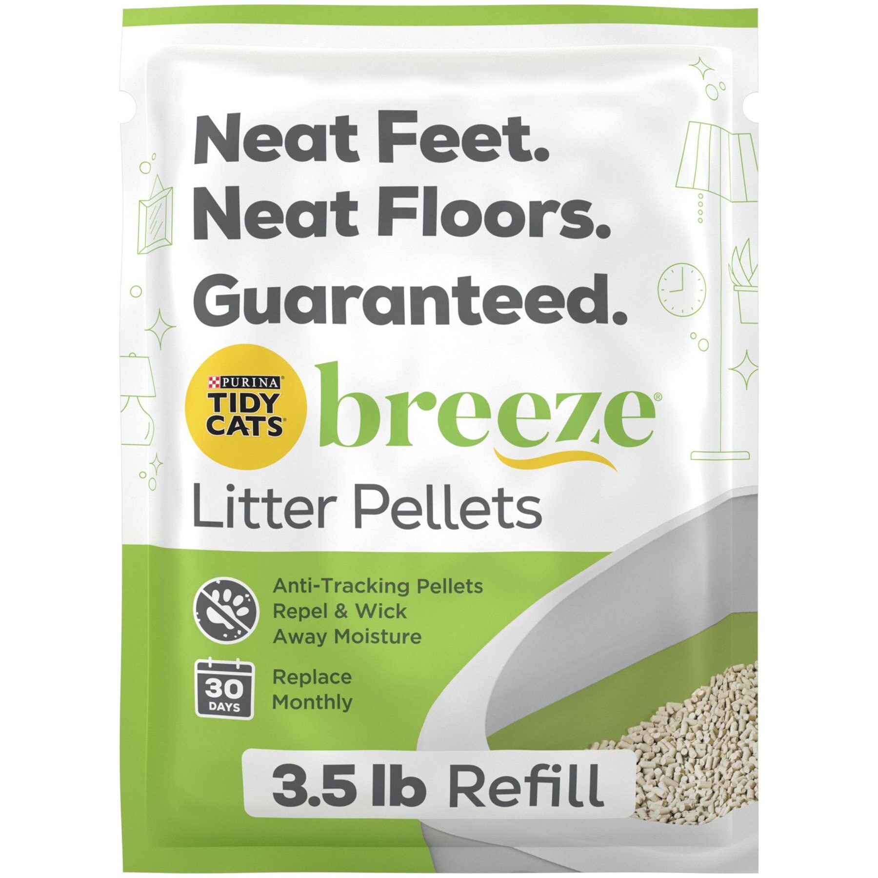 Tidy Cats Breeze Unscented Cat Litter Pellets, 3.5-lb bag
