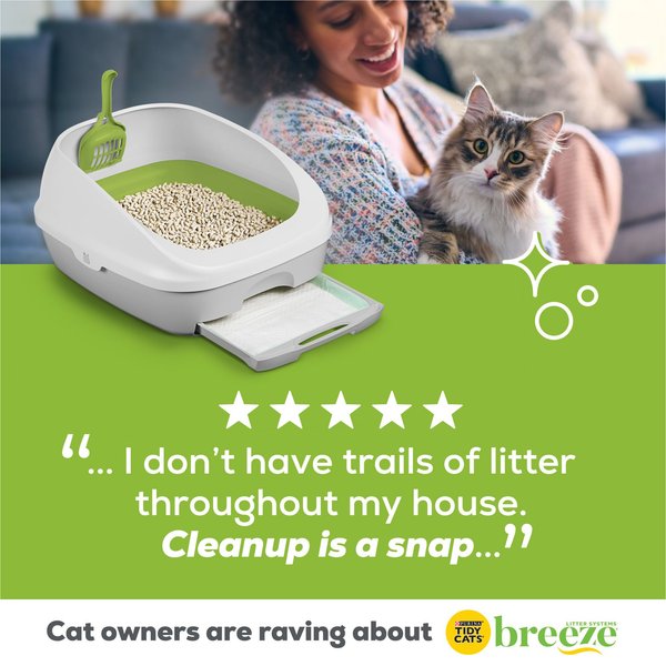 Tidy Cats Breeze Litter Box Starter Kit with Pellets & Pads, X