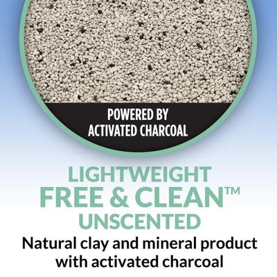 Show full view: Tidy Cats Lightweight Free & Clean Unscented Clumping Clay Cat Litter, 8.5-lb jug, bundle of 4 slide 5 of 13