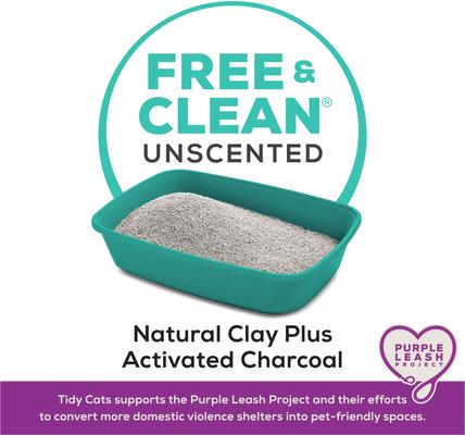 Show full view: Tidy Cats Free & Clean Unscented Clumping Clay Cat Litter, 35-lb pail, bundle of 3 slide 5 of 11