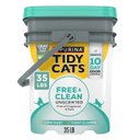 Tidy Cats Free & Clean Unscented Clumping Clay Cat Litter, 35-lb pail