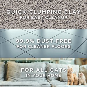 Tidy Cats Free & Clean Unscented Clumping Clay Cat Litter, 35-lb pail